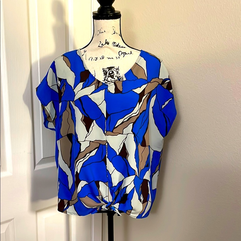 NWT Manuhealii Ella Top with Tie Koʻolau Cobalt S